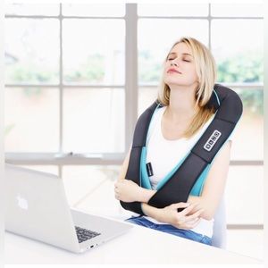 shiatsu back neck and shoulder massager with heat deep tissue 4d